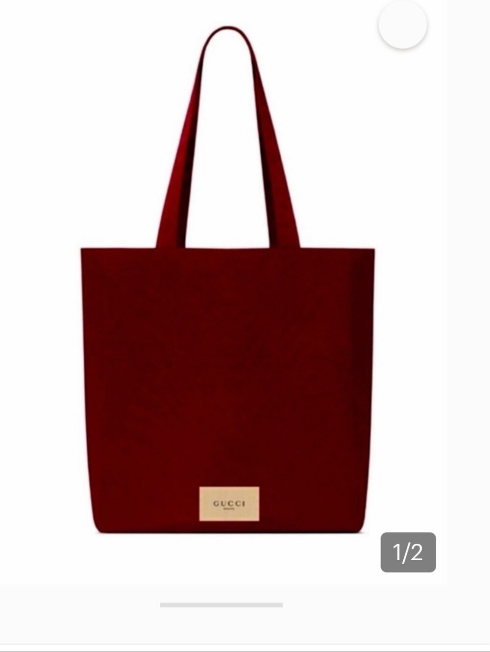 Gucci Burgundy Canvas Tote Bag